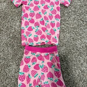 Pink Strawberry Kids Pajamas little Sleepies
